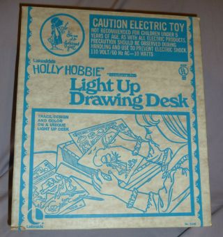 Vintage Holly Hobbie Light Up Drawing Desk Complete,  Bonus