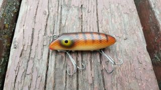 Vintage South Bend Midge Oreno Lure In Pike Scale Color -