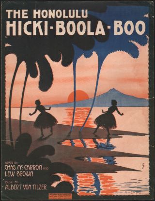 1916 Hawaiian Antique Sheet Music Honolulu Hucki Boola Boo Hula Dancers Detakacs