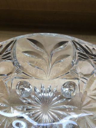 Vintage Cut Glass Crystal 4 Footed Serving Dish Bowl 1940 - 50’s 7” X 5” 7