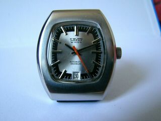 Very elegant Vintage SAVOY men ' s watch,  SWISS,  AUTOMATIC,  ETA 2772,  70s 5