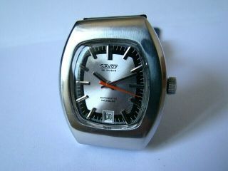 Very elegant Vintage SAVOY men ' s watch,  SWISS,  AUTOMATIC,  ETA 2772,  70s 6
