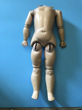 Antique 18 " Composition Body For German Bisque Head Doll