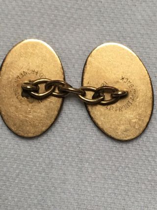 Art Deco C1930 to 1940s Antique 12ct gold front and back cufflinks 5