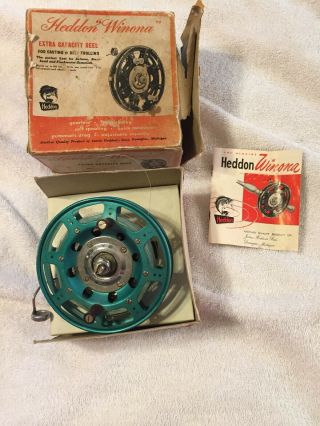 Vintage Heddon & Sons Winona Fishing & Casting Reel With Line
