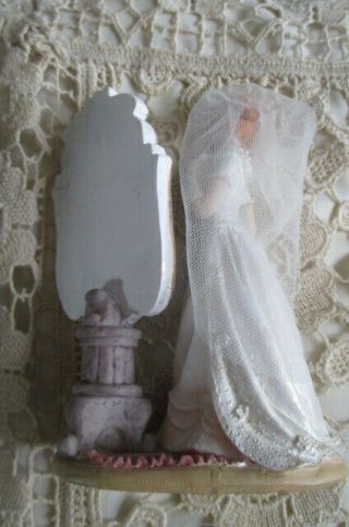 Bride Cake Topper vintage cool Topper with Mirror 3