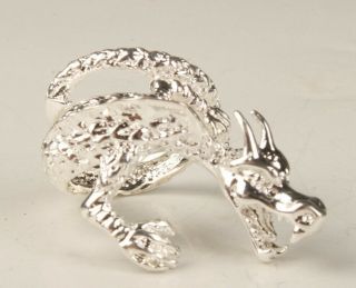 Precious China Silver Plated Handmade Carving Dragon Ring Exclusive Custom