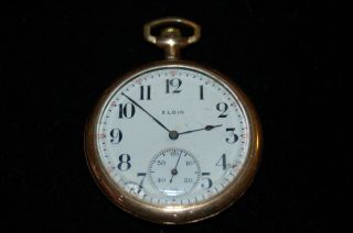 Vintage 1916 Elgin National Watch Co.  Pocket Watch Sn 18960167 Windsor Bwc Case