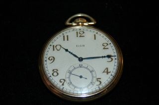 Vintage 1917 Elgin National Watch Co Pocket Watch Sn 19111716 Keystone 10k Case