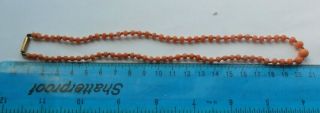 Vintage jewellery art deco coral necklace beads antique 2