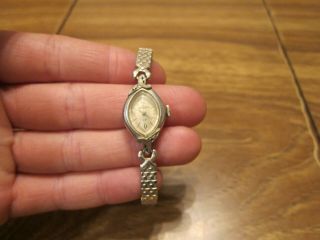 Vintage Ladies Silver Tone Helbros Mechanical Watch Non - Running
