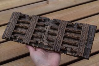 ⭐ Antique Carved Wood Black Forest Book Ends / Holder,  Shelf Extensible