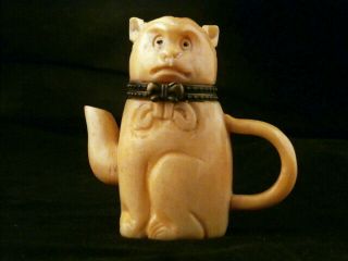 Pure Chinese Bone Hand Carved Monkey Little Pot O020