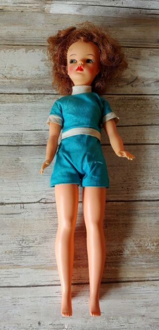 Vintage 1962 Ideal Toy Corp Tammy Doll Bs - 12 2 In Her Blue Outfit