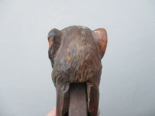 An Antique Carved Wooden Monkey Design Nutcracker c1900 6