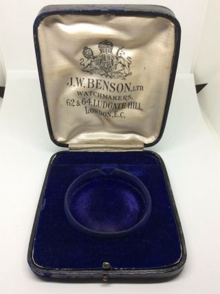 Antique J W Benson Pocket Watch Retailers Case