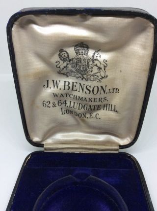 Antique J W Benson Pocket Watch Retailers Case 3
