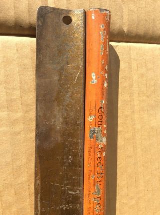 ANTIQUE EARLY 1900 ' s TIN LITHO HARTFORD FIRE INSURANCE Co.  ADVERTISING RULER 5