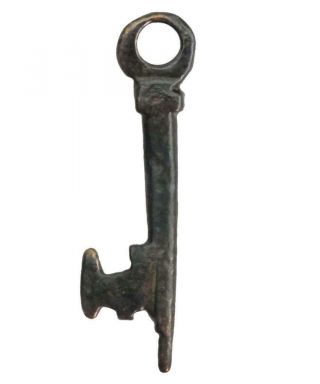 Medieval Casket Key 13th - 15th Century Copper Alloy 43.  5mm Small - Ref.  K226