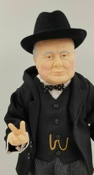 Vintage Winston Churchill Effanbee " Great Moments In History " Doll W/ Black Hat