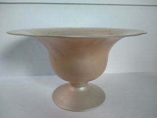 Glass Metal Centerpiece Bowl Compote Huge 14 1/4 "