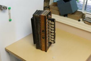 Antique Organetto/accordian/concertina/squeeze Button Box - Needs Restoration