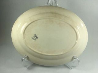 Ivory Porcelain by Sebring 1925 Antique Oval Floral Serving Plate Small Platter 2