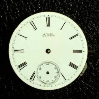 Vintage 1883 Waltham Wm Ellery 1873 Pocket Watch Movement Parts 8s 7j Usa