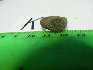Ancient Roman Small Bronze Ring,  Design 14mm Size.  (k).