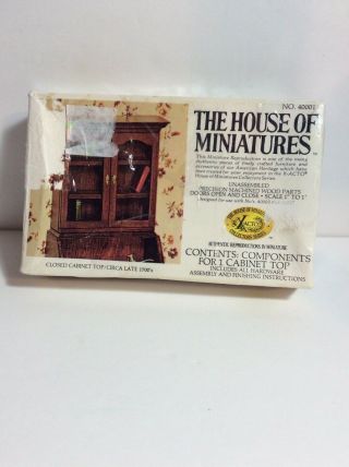 1/12 Closed Cabinet Top Kit 40001 The House Of Miniatures Open Box - Complete
