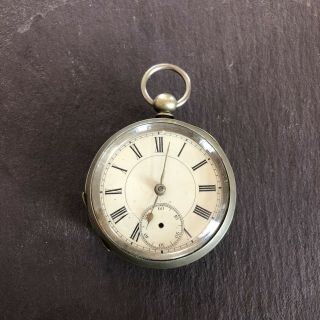 Antique Pocket Watch - For Repair.  Key Wound Open Face,  Metal Case.
