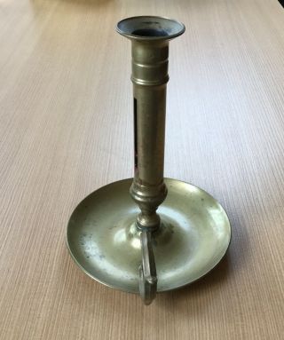 Vintage Collectible Solid Brass Candle Holder Candlestick with Tray 3
