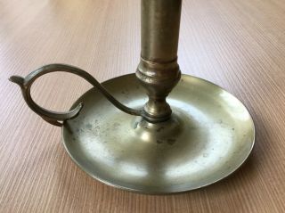Vintage Collectible Solid Brass Candle Holder Candlestick with Tray 5