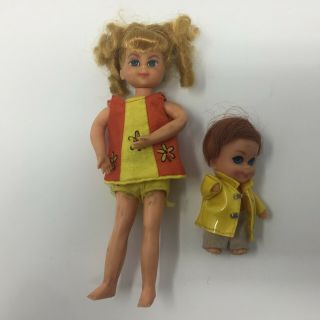 1965 Tutti Doll And Baby By Mattel Barbie 