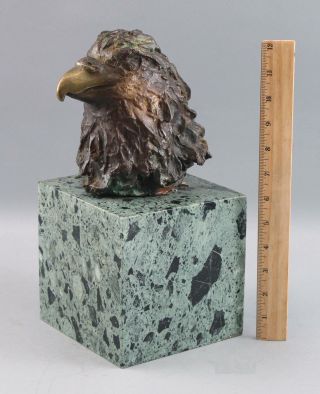 Vintage 1976 Bicentennial Western Bronze,  Lifesize Eagle Head Sculpture