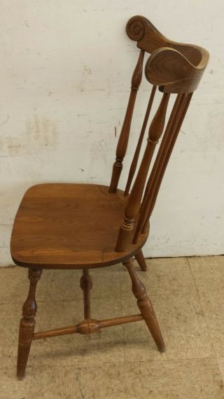 Vintage Set of 5 NICHOLS & STONE Windsor Fiddle Back Side Chairs Solid Maple 7