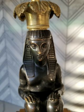 Egyptian Revival Patinated And Gilt Bronze 9