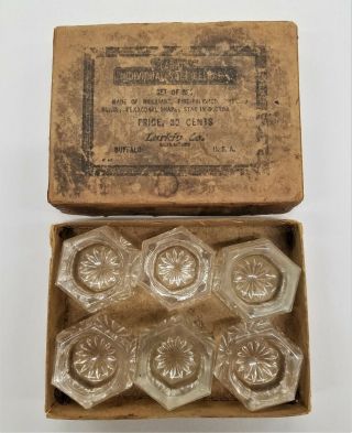 Antique Vintage Larkin Co Pressed Glass Salt Cellars