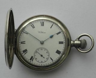 Antique American Waltham Royal,  17 Jewel,  Silver Hunter Cased Pocket Watch