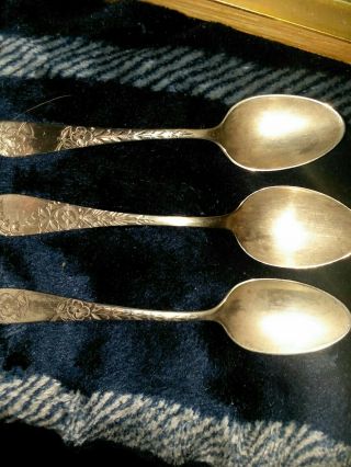 3 Alvin Old Sterling Silver Demitasse Spoon 4 1/8 " ?