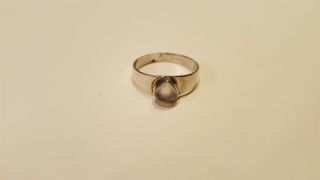 Antique Vintage Sterling Silver 925 Ring / Size 8,  Opal