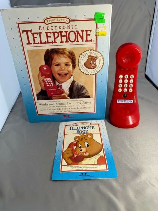 Vintage Teddy Ruxpin Talking Telephone Phone 1991
