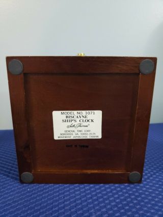 Vintage Seth Thomas Ships Clock Biscayne Model No.  1071 Marine Box Rare 4
