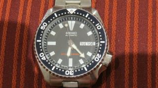 Seiko Automatic Dive Watch Skx007 Skx173 7s26 21 Jewels 200 M Stainless Bracelet