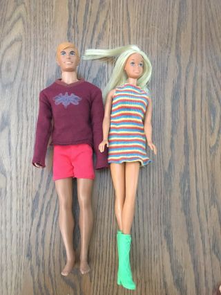 Vintage Suntan Barbie And Ken