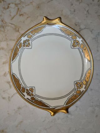 Antique Hutschenreuther Selb Bavaria Art Nouveau Gold Gilt Service Plate