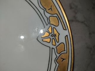 Antique Hutschenreuther Selb Bavaria Art Nouveau Gold Gilt Service Plate 2