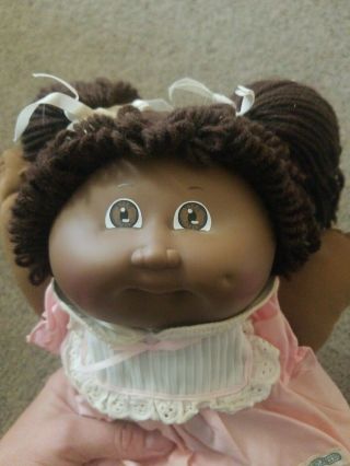 Vintage 1982 Cabbage Patch Kids Doll Black African American Baby Girl Brown Eyes 2