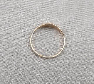 Antique Victorian 10K Yellow GOLD BABY RING Childs Heart Signet 0.  5 Grams Size 2 3