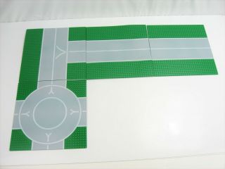 4 Vintage Lego 6392 Green Baseplate 32x32 Road 9 - Stud Landing Pad Runway Airport